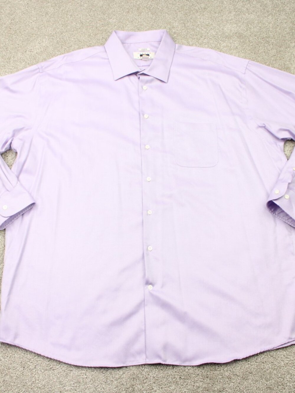 Joseph Abboud Shirt Mens 19, 36/37 Tall Purple Non-Iron Classic Fit Long Sleeve